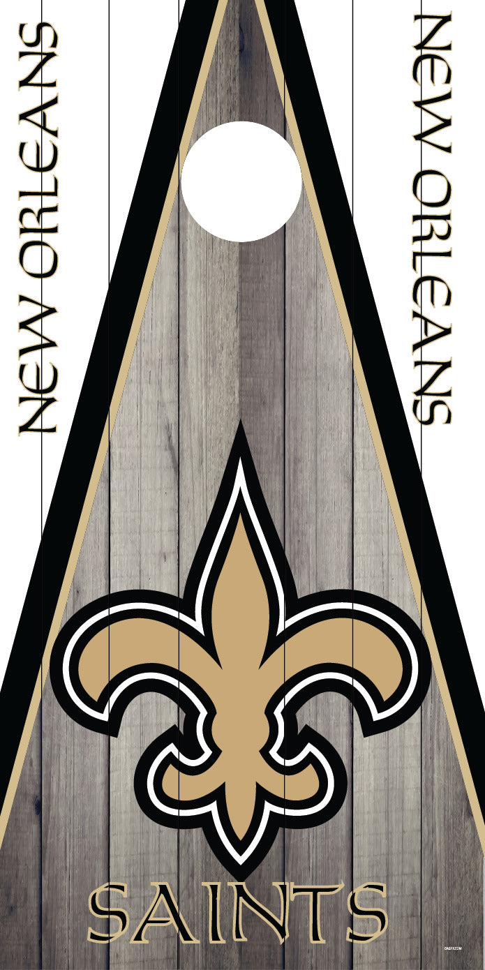 Corn Hole Board Wrap Skin - New Orleans Saints Cornhole D2