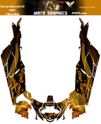 2017-2024 Can Am X3 Max 4 Door Maverick RR DS Graphics Kit   D69-4 Flag
