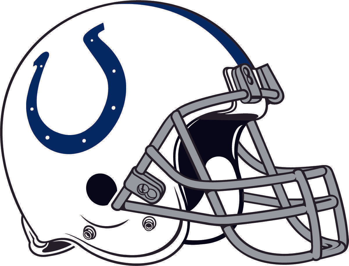 Indianapolis Colts Helmet Decal ~ Vinyl Car - Wall, Cornholes Graphics