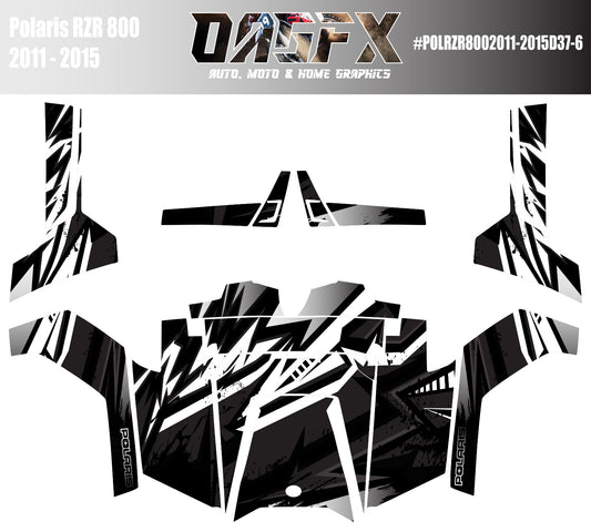 2011 - 2015 Polaris RZR 800 UTV Graphics Kit D37-6 Stealth