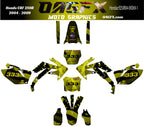 2004-2009 Honda CRF250R Graphics Kit - Pro Ed D69-2 USA Flag CRF 250