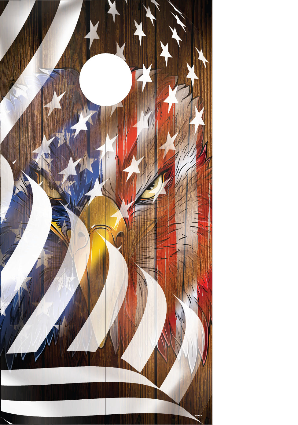 Corn Hole Board Wrap - American Flag Eagle 2