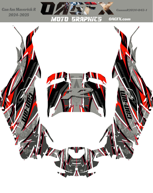 2024-2025 Can Am Maverick R RS Graphics Kit  Pro Edition D43-1 OAGFX Racing