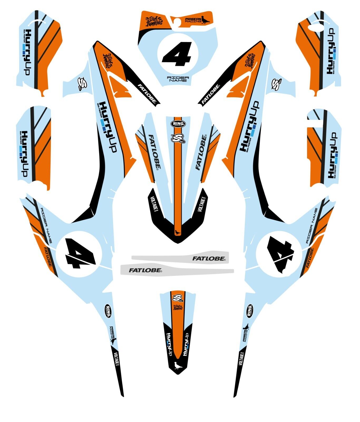 2023 KTM SX 65 SX65 D2 OAGFX Graphic Kit - Pro Ed