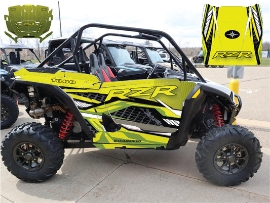 2024-2025 Polaris RZR XP 1000 Graphics Kit D52-3 Yellow OAGFX