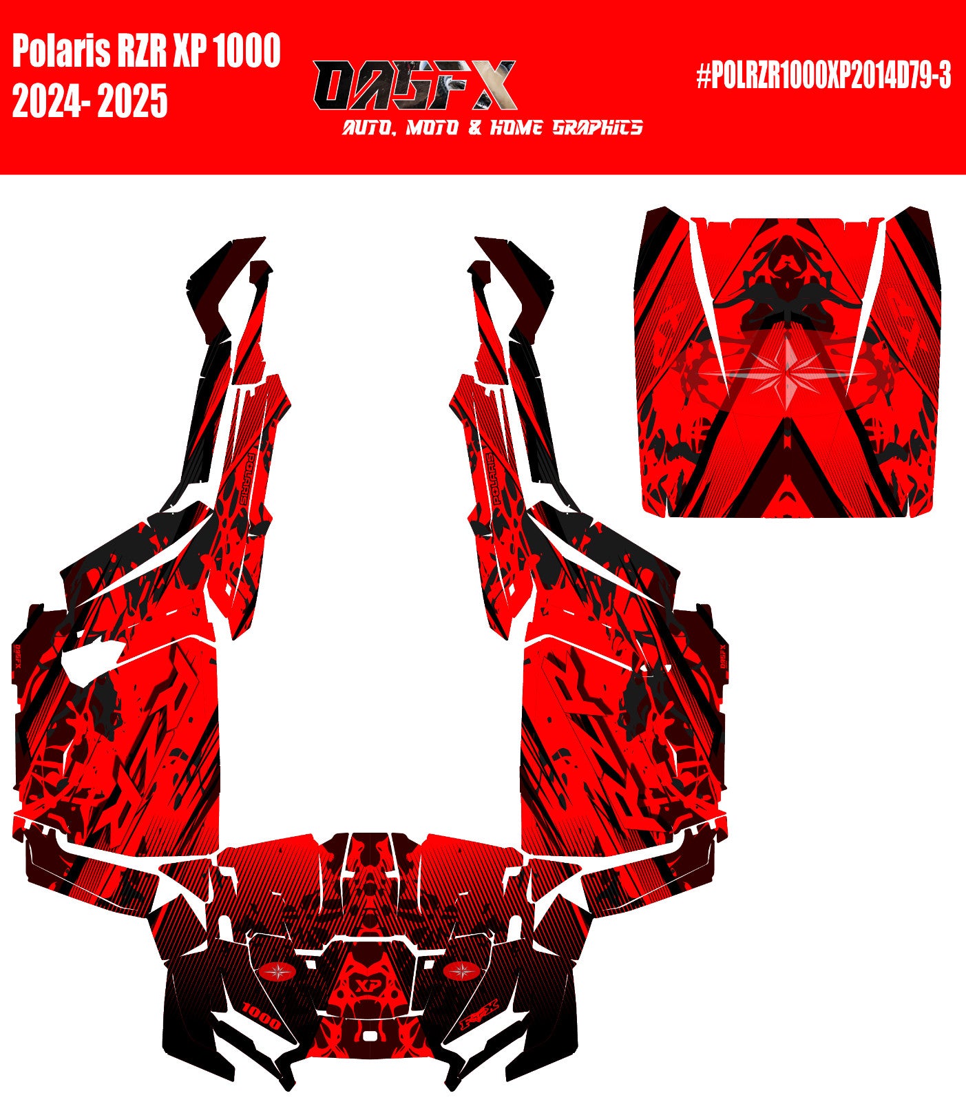 2024-2025 Polaris RZR XP 1000 Graphics Kit D79-3 OAGFX