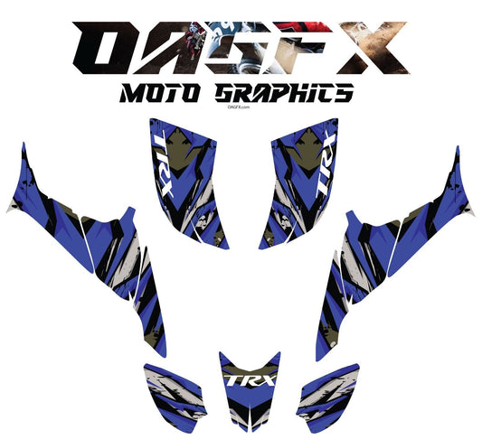 2007-2018 Honda TRX 90 Graphics Kit - Pro Ed D39-4 Blue