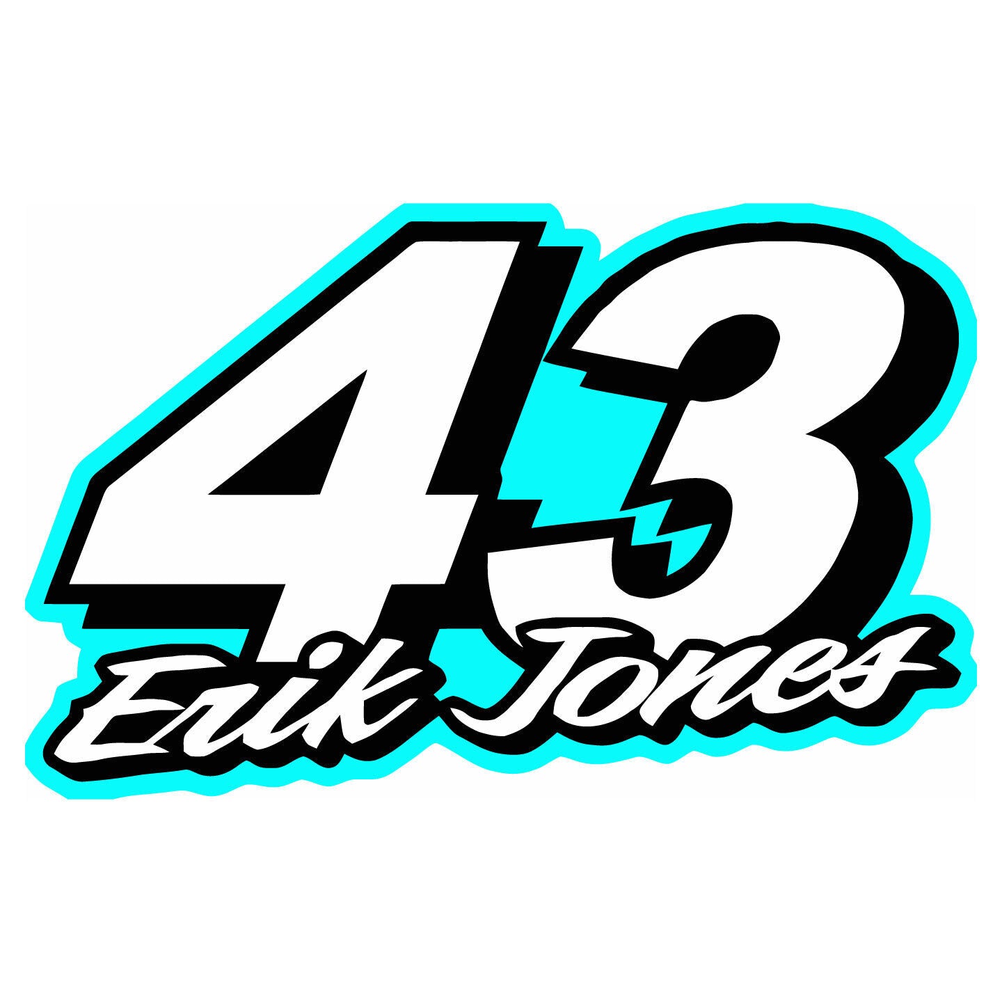 NASCAR #43 Erik Jones  Decal  ~  Vinyl Car Wall Sticker