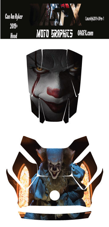 2019 - 2025 Can Am Ryker Pennywise Hood Graphic  Pro Edition DPEN-1 OAGFX Racing