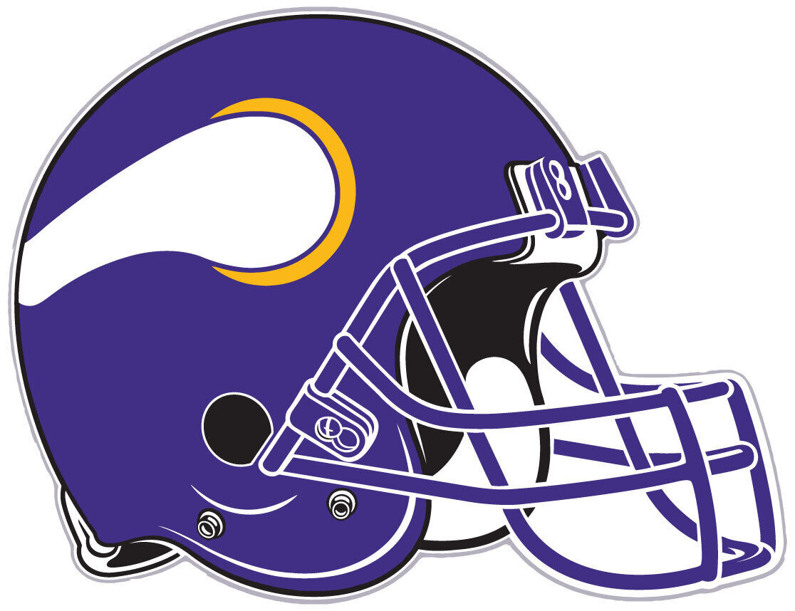 Minnesota Vikings Helmet Decal  ~ Vinyl Car Sticker - Wall, Cornholes Graphic