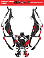 2019-2022 Honda Talon 1000R 1000X 2 Door Graphics Kit - Pro Ed D36-1 Red
