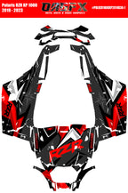 2019 - 2023 Polaris RZR XP 1000 Graphics Kit D36-1 Red OAGFX