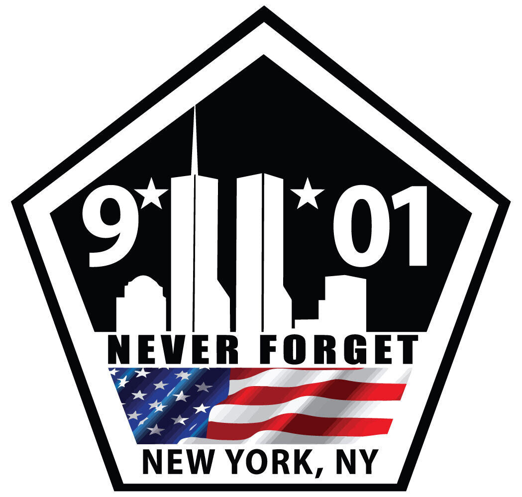 9-11 Never Forget  Decal  ~  Vinyl Car Wall Sticker - Small to XLarge