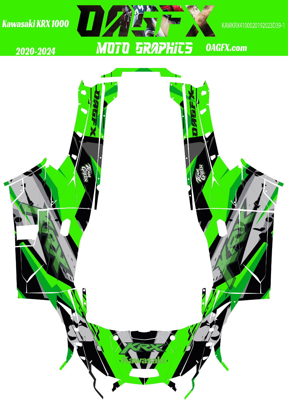 2020 - 2024 Kawasaki Teryx KRX 4 Door 1000 Graphic Kit -Pro Edition D39-1