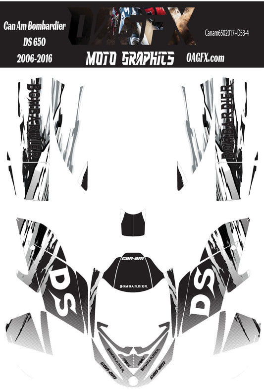 Can Am DS650 Bombardier 2006-2016 Graphics Kit  Pro Edition D53-4 Stealth