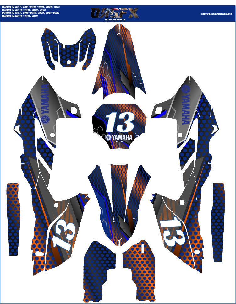 2023 Yamaha YZ 450F  Graphic Kit - Pro Ed