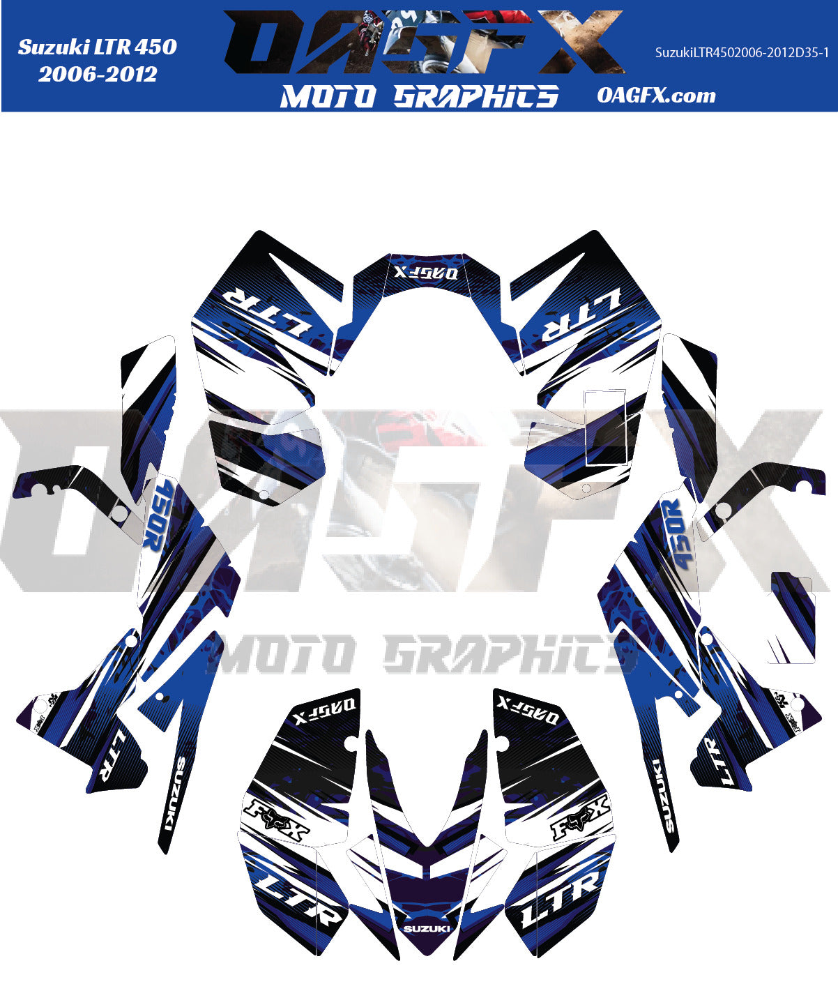 Suzuki LTR 450 Vector  Design Template With Pre-made design