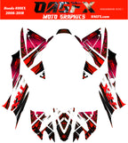 2008 - 2018 Honda TRX 400 EX Graphics Kit - Pro Ed D35-1 Red
