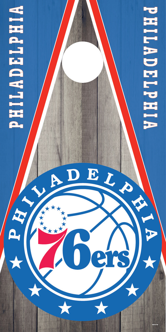 Corn Hole Board Wrap - Philadelphia 76ers Set Cornhole