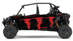 2019 - 2022 Polaris RZR Turbo S Velocity 4 Door  Graphics Kit DMon-3 Monster
