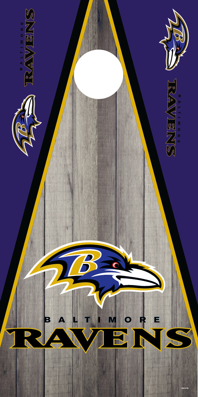Corn Hole Board Wrap - Baltimore Ravens D4 Set Cornhole