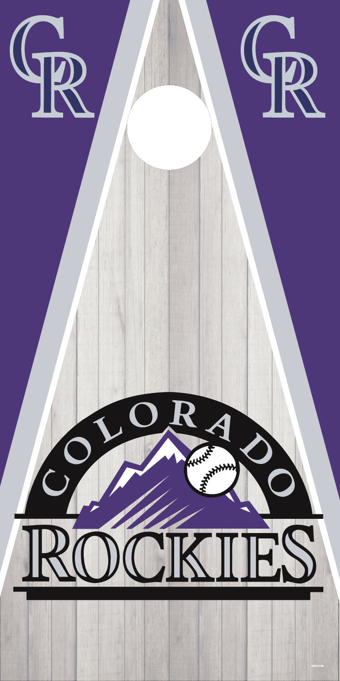 Corn Hole Board Wrap - Colorado Rockies Cornhole