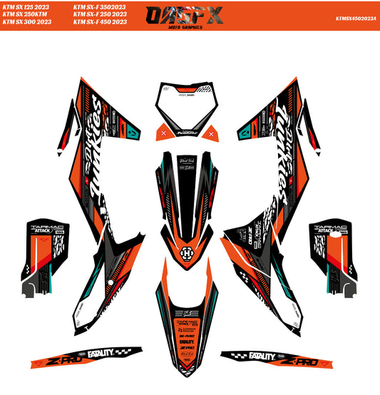 2023 KTM SX 250 SX250 450 OAGFX Graphic Kit - Pro Ed Dirt Junkies DDJ-1