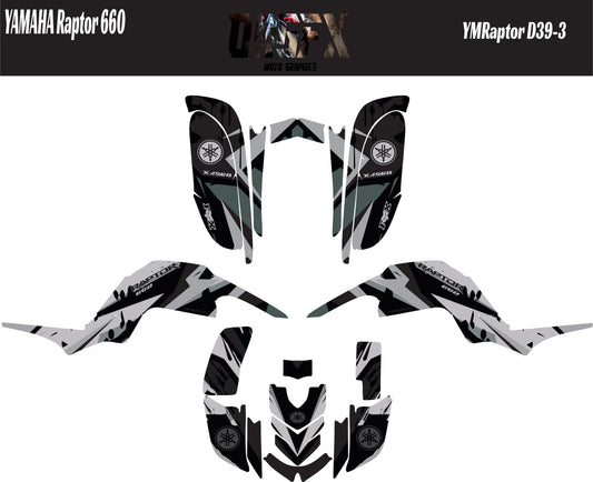 OAGFX Yamaha Raptor 660 Graphics Kit D39-3 Grey