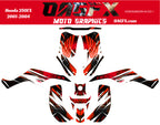 2001 - 2004 Honda TRX 250 EX Graphics Kit - Pro Ed D35-1 Red