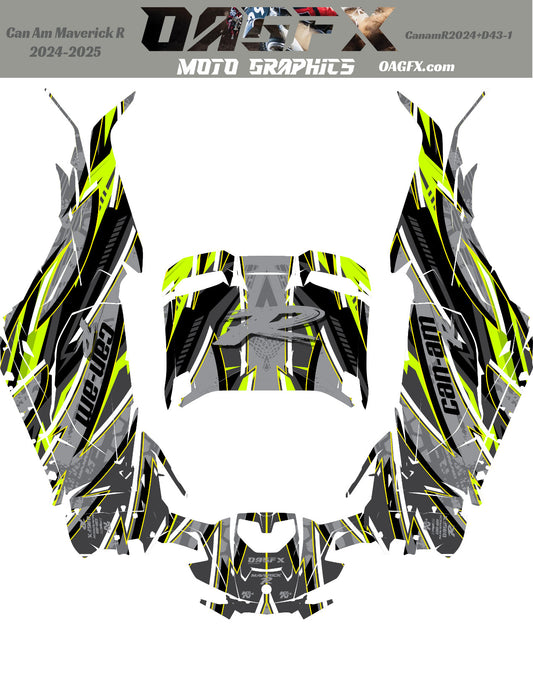 2024-2025 Can Am Maverick R RS Graphics Kit  Pro Edition D43-3 OAGFX Racing