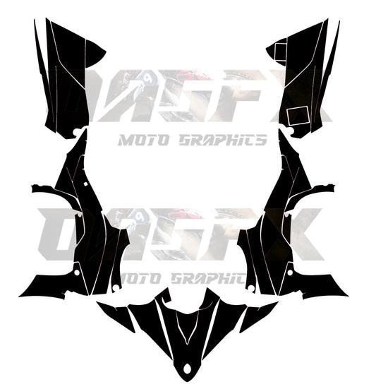 2014-2023 Yamaha YFZ 450 Vector  Design Template With Pre-made design