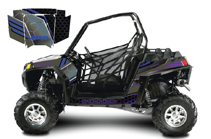 2011 - 2013 Polaris RZR 900 Graphics Kit D46-2 Purple