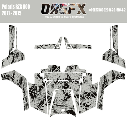 2011 - 2015 Polaris RZR 800 UTV Graphics Kit D44-2 Camo