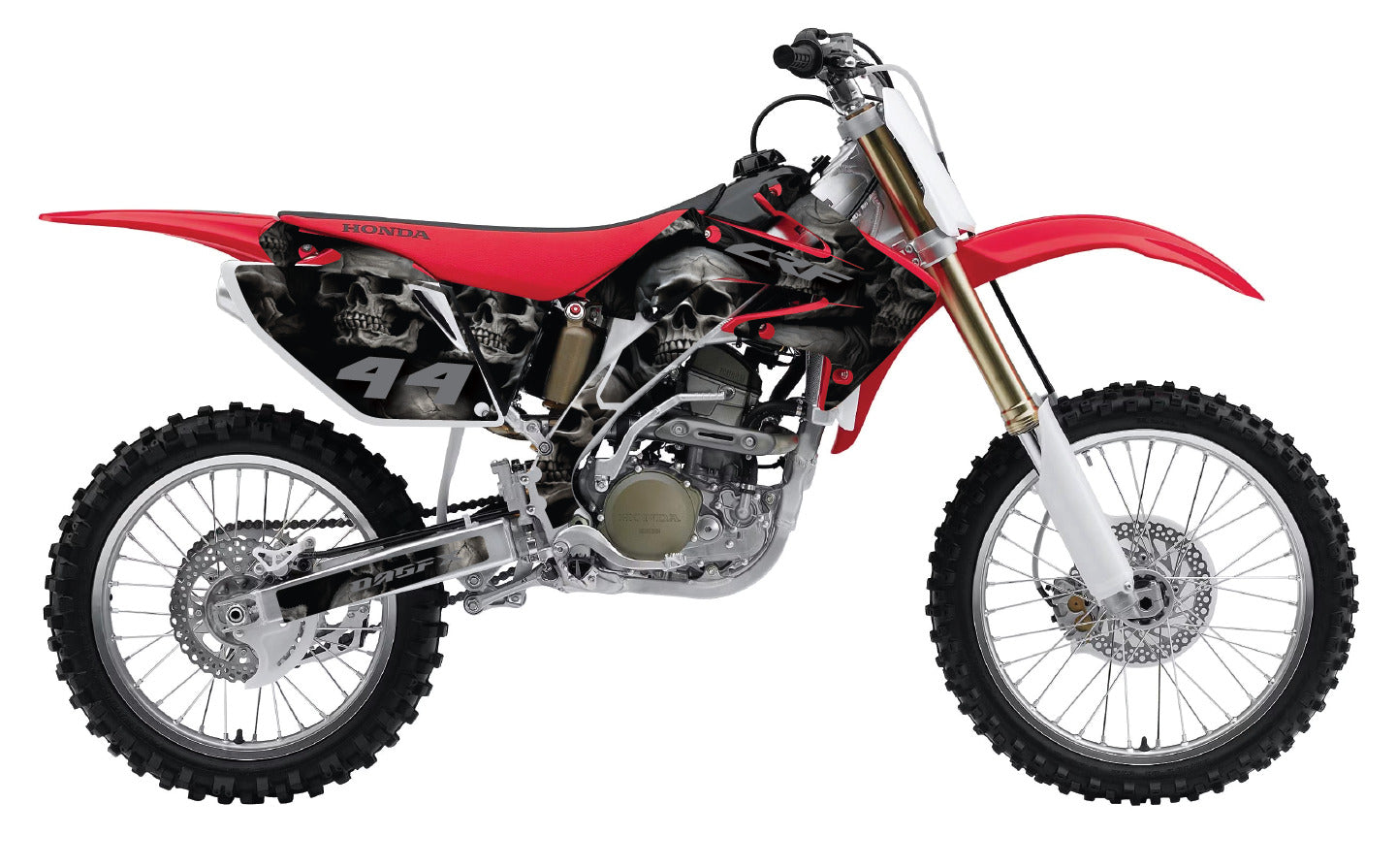 2004-2009 Honda CRF250R Graphics Kit - Pro Ed DSK-1 CRF 250 Stealth Skulls
