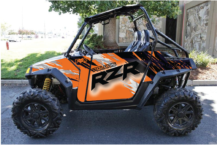 2007 - 2010 Polaris RZR 800 Graphics Kit D48-2 Orange