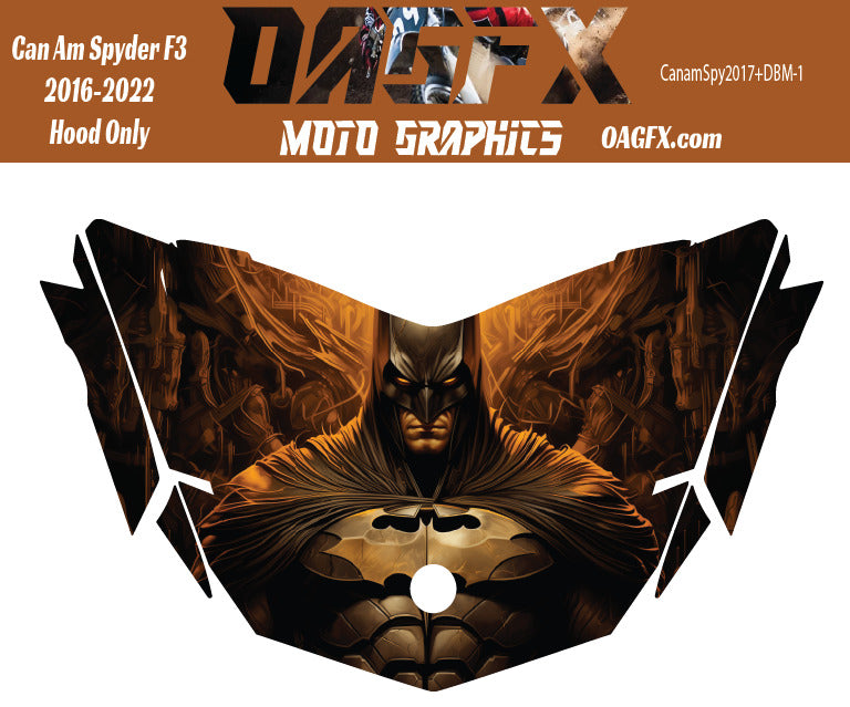 2016 - 2022 Can Am Spyder F3 Hood Graphic  Pro Edition DBM-1 Batman