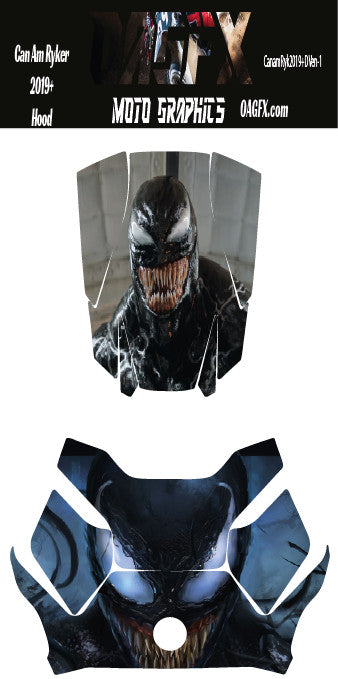 2019 - 2025 Can Am Ryker Venom Hood Graphic  Pro Edition DVEN-1 OAGFX Racing