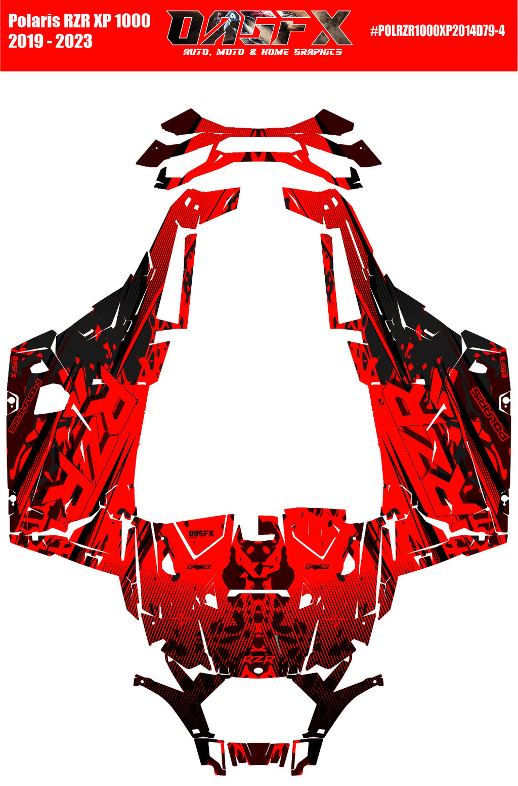2019 - 2023 Polaris RZR XP 1000 Graphics Kit D79-4 OAGFX