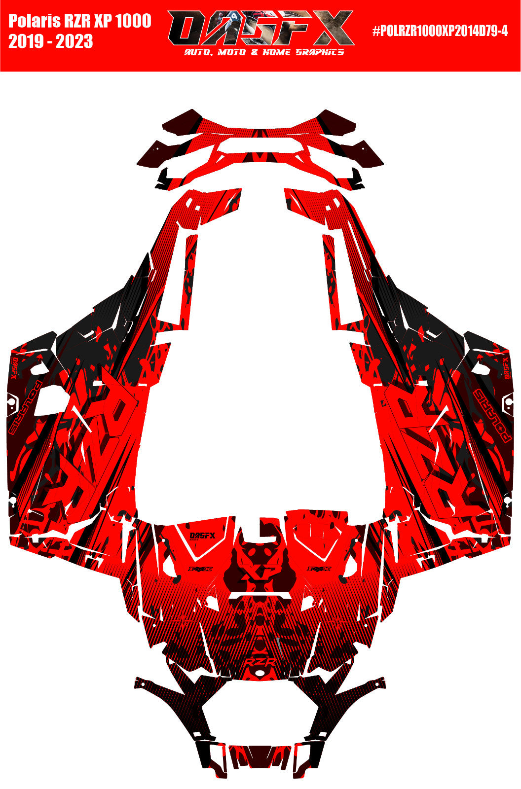 2019 - 2023 Polaris RZR XP 1000 Graphics Kit D79-4 OAGFX