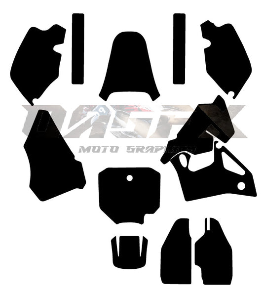 1996-2002 Honda CR 80 CR80 Vector  Design Template With Pre-made design