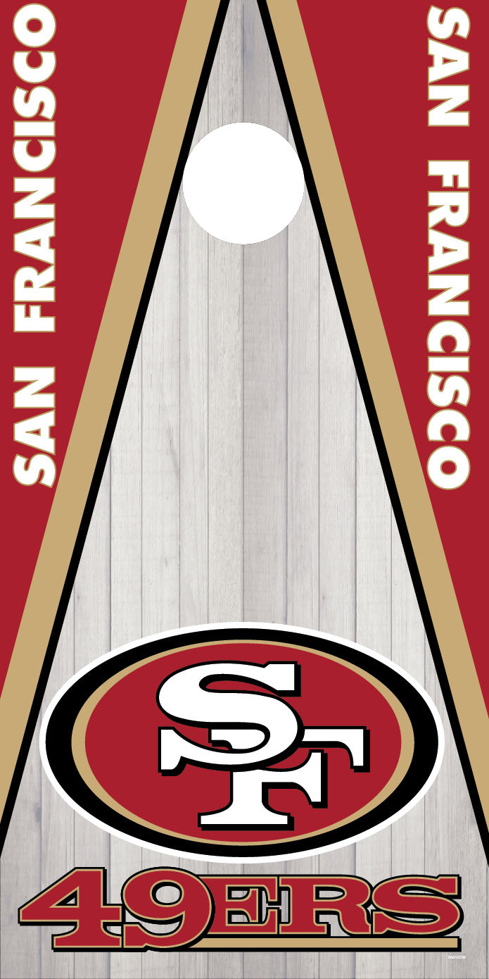 Corn Hole Board Wrap Skin - San Francisco 49ers Niners Cornhole D4