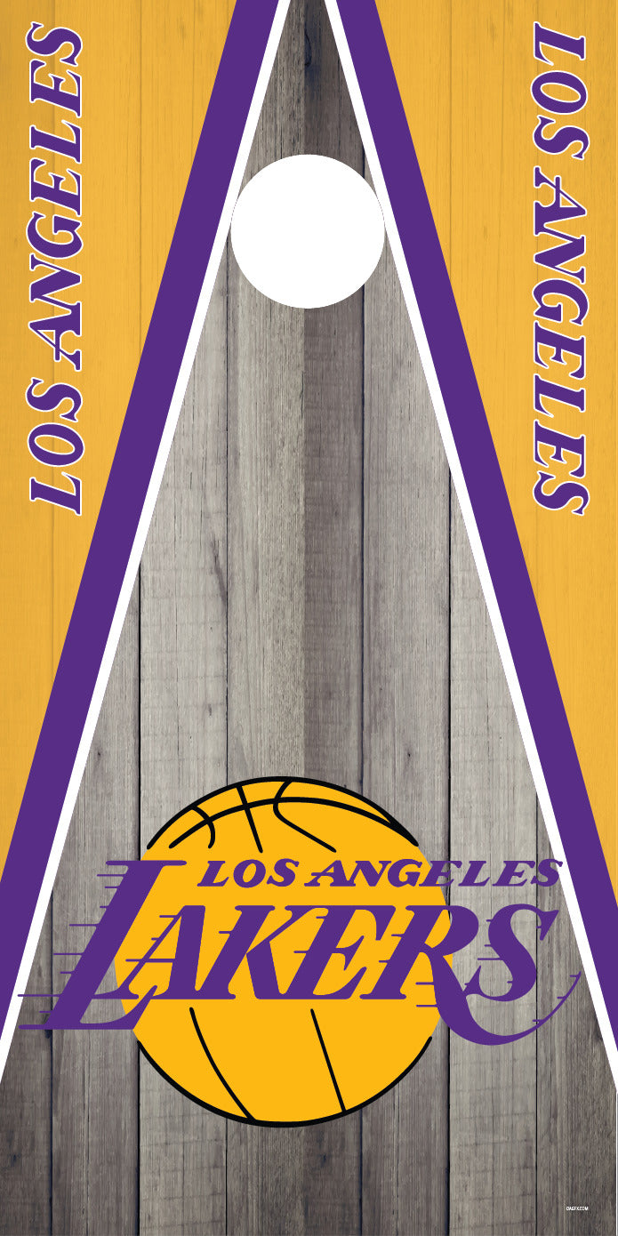 Corn Hole Board Wrap - Los Angeles Lakers Set Cornhole D2