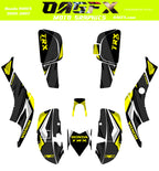 2005-2007 Honda TRX 400 EX Graphics Kit - Pro Ed D36-2 Yellow