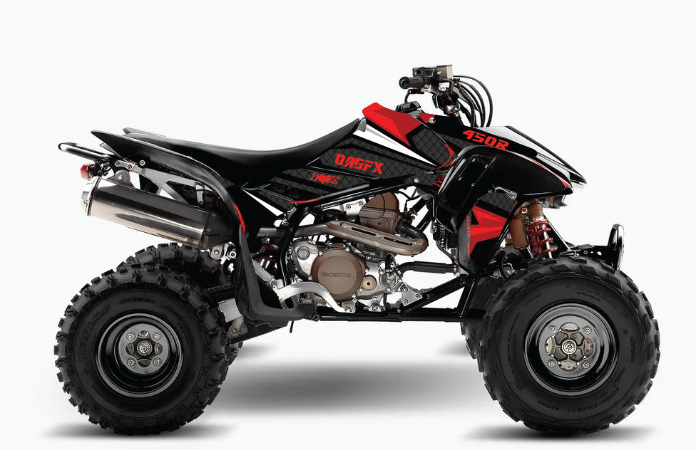 2004 - 2018 Honda TRX 450R ER Graphics Kit - Pro Ed D36-1 Red