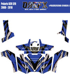 2008 - 2018 Polaris RZR 570 UTV Graphics Kit D39-3 Blue