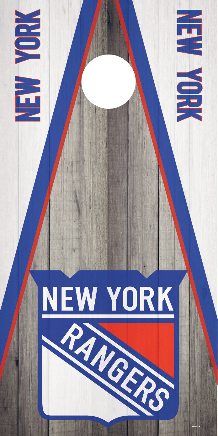 Corn Hole Board Wrap - New York Rangers Cornhole Skin D2