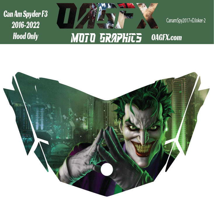 2016 - 2022 Can Am Spyder F3 Hood Graphic  Pro Edition DJoker-2 Joker
