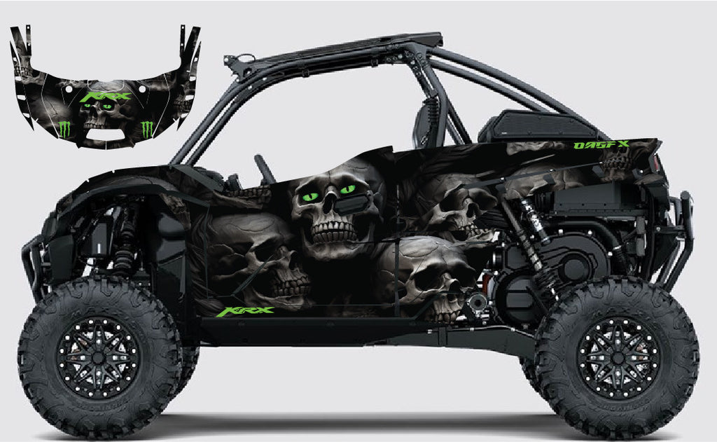 2019 - 2023 Kawasaki Teryx KRX 1000 Graphic Kit - Pro Edition DSK-2 Skull