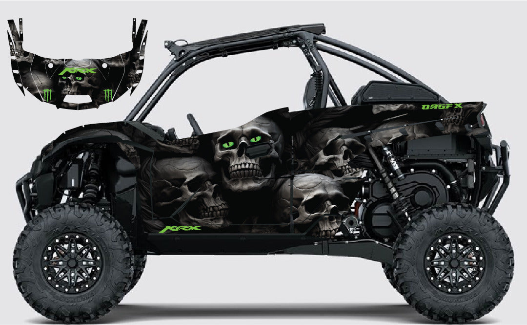 2019 - 2023 Kawasaki Teryx KRX 1000 Graphic Kit - Pro Edition DSK-2 Skull