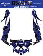 2019 + OAGFX Yamaha YXZ 1000 Graphics Kit D78-1 Blue
